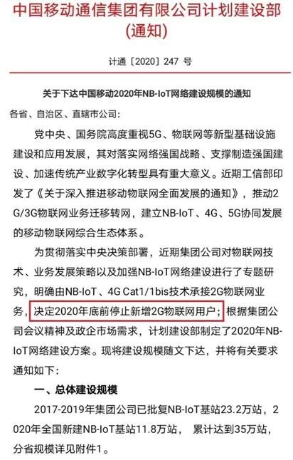 中國(guó)移動(dòng)計(jì)劃建設(shè)部通知